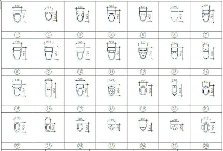 Toilet & Bathroom Cad Set – 【Autocad Design PRO-Autocad Blocks,Drawings
