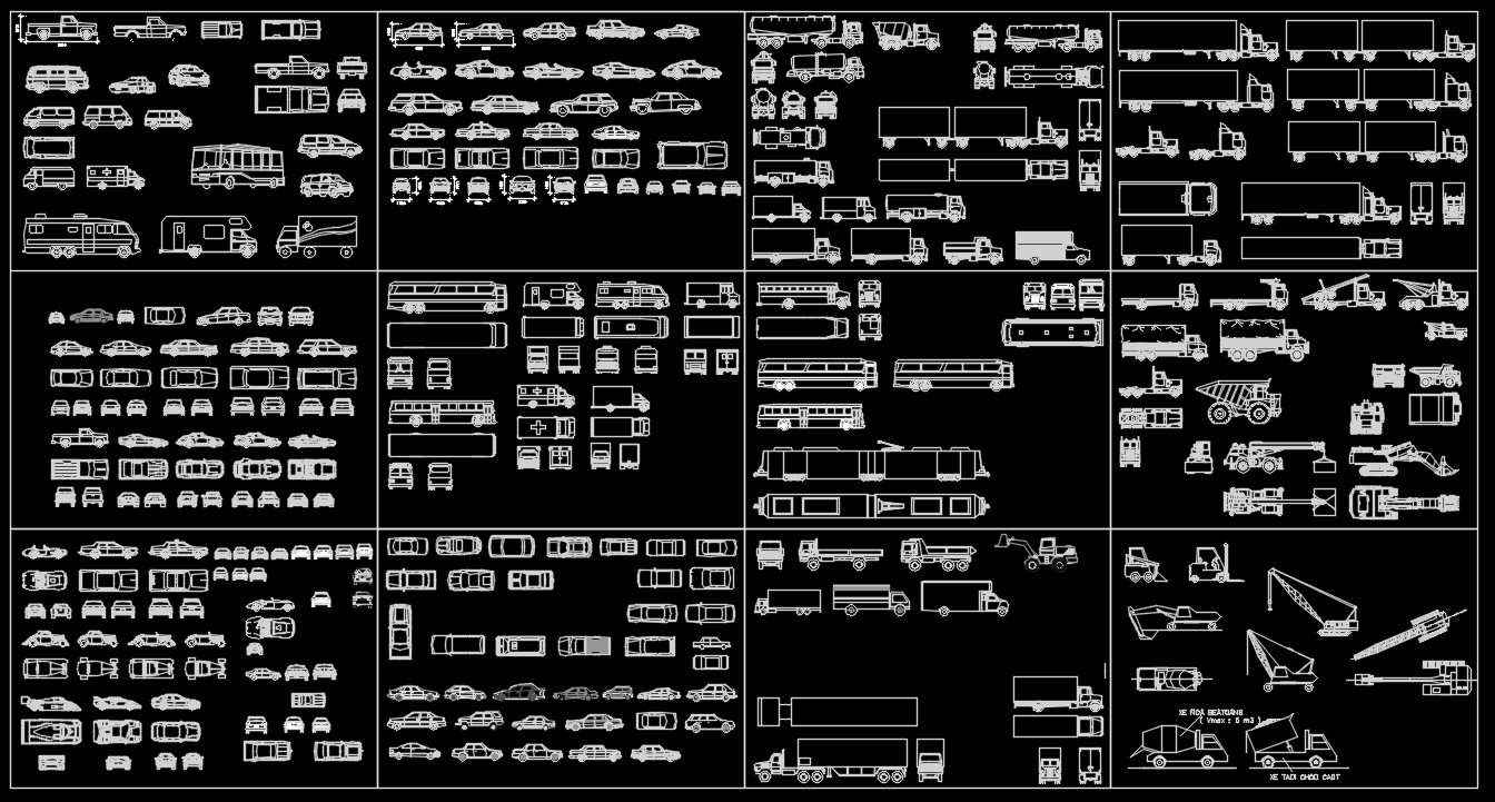 Transportation Blocks-cars,lorry – 【Autocad Design PRO-Autocad Blocks