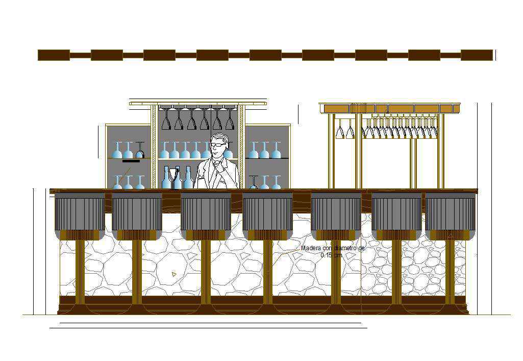 Pub Bar Restaurant  CAD  Design Drawings  Pub Bar Restaurant  
