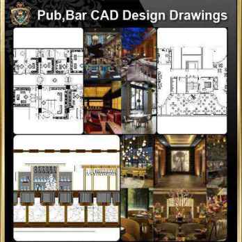 ★【Pub,Bar,Restaurant CAD Design Drawings】@Pub,Bar,Restaurant,Store design-Autocad Blocks,Drawings,CAD Details,Elevation