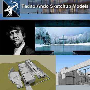 Download 10 Projects of Tadao Ando Architecture Sketchup 3D Models(*.skp file format)