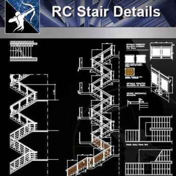 【Architecture CAD Details Collections】RC Stair CAD Details