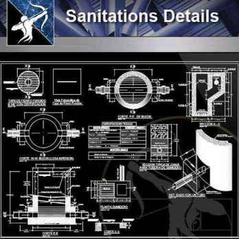 【Architecture CAD Details Collections】Sanitations CAD Details