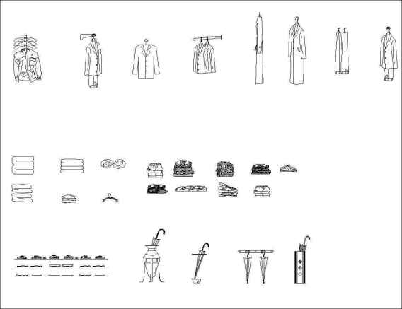 Clothes,Shoes,Hats,Wardrobe Accessories Autocad Blocks Collections】All ...